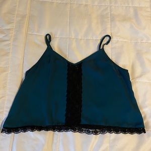 Lace green top
